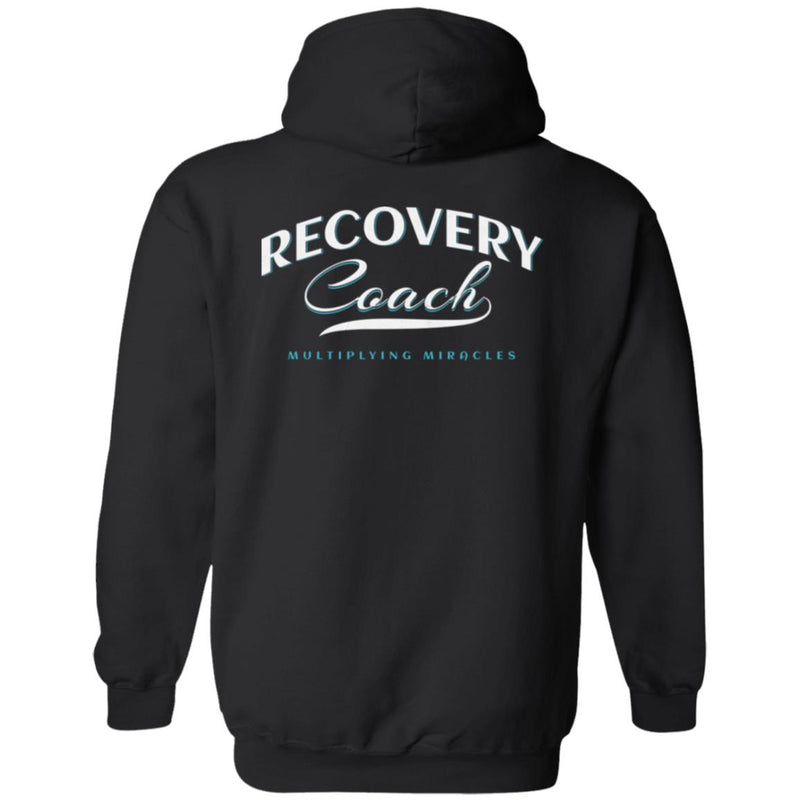 black Recovery Zip Hoodie | Inspiring Sobriety |  Recovery Coach