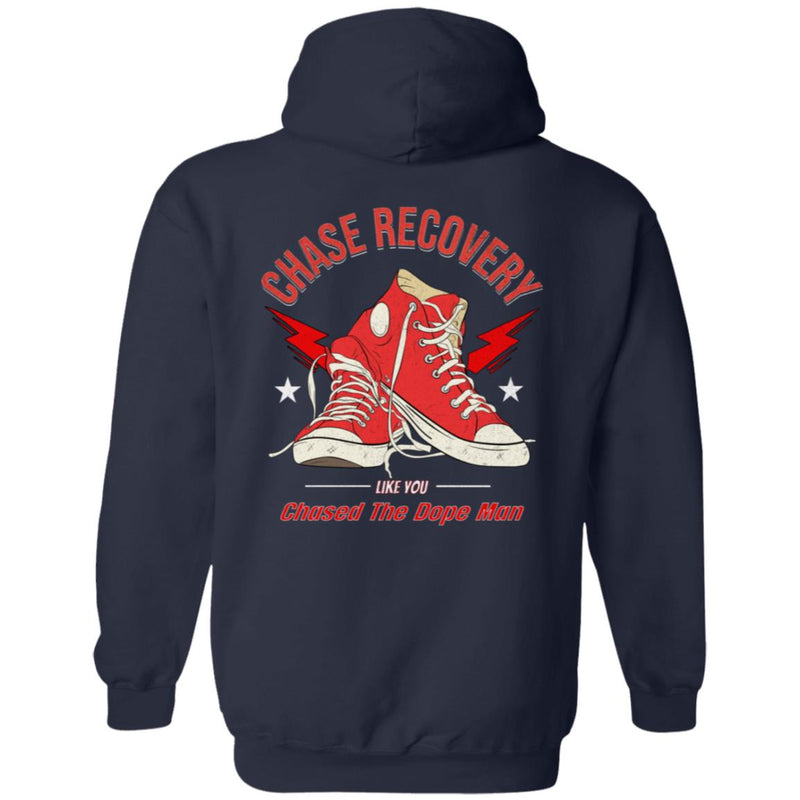 navy blue Recovery Zip Hoodie | Inspiring Sobriety |  Chase Recovery Like You Chased The Dope Man