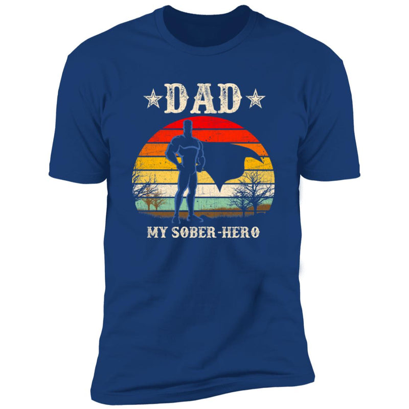 royal blue Mens Recovery T-Shirt | Inspiring Sobriety | Dad You're My Sober-Hero