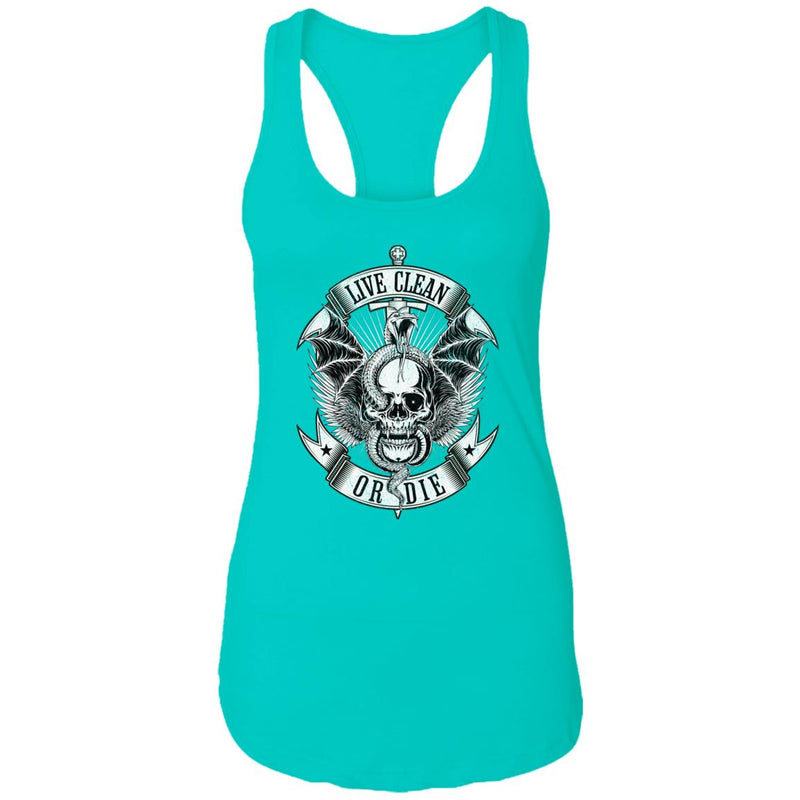 Womens Recovery Tank | Inspiring Sobriety |  Live Clean or Die