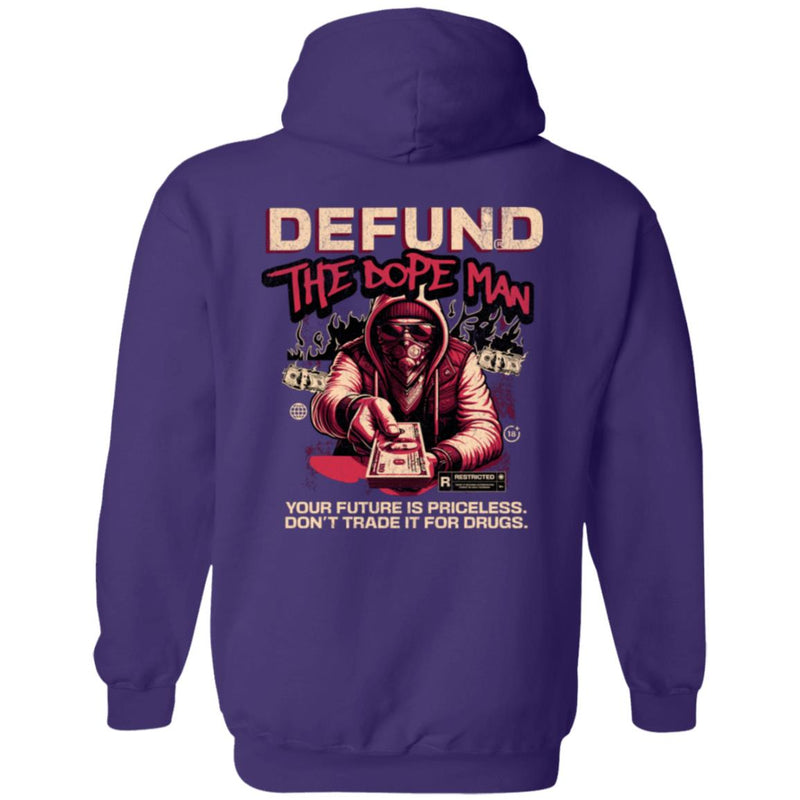 purple Recovery Zip Hoodie  | Inspiring Sobriety |  Defund The Dope Man