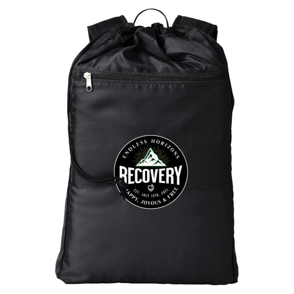 Custom Recovery Cinch Backpack | Inspiring Sobriety | Endless Horizons