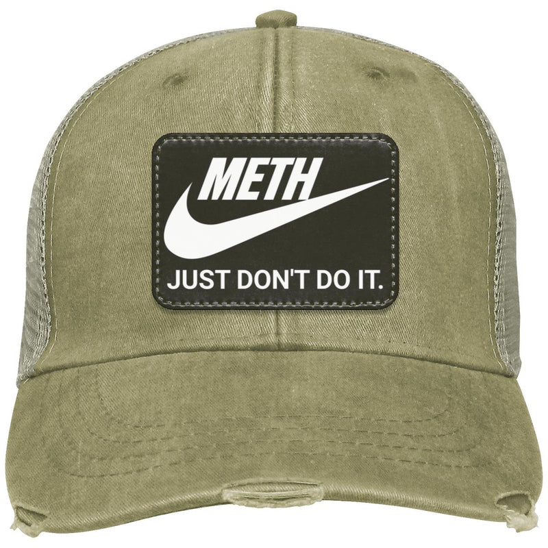 Recovery Distressed Ollie Cap | Inspiring Sobriety |  Meth Just Don't Do It