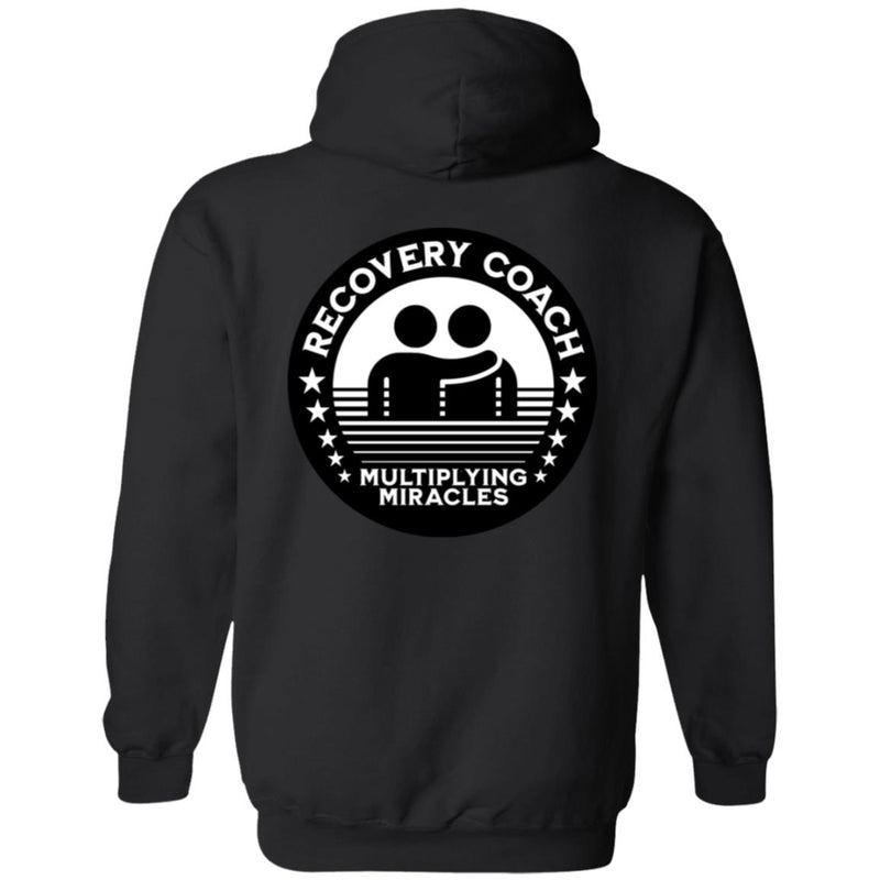 black Recovery Zip Hoodie  | Inspiring Sobriety |  Recovery Coach