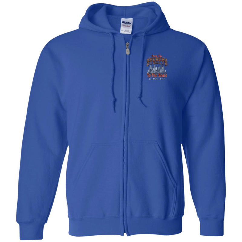 Recovery Zip Hoodie  | Inspiring Sobriety |  From The Streets To The Seats (Orange)