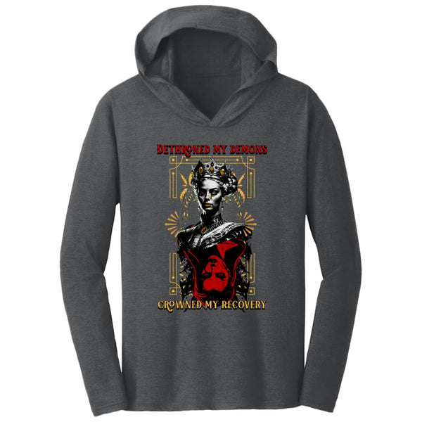 Recovery Tee Hoodie | Inspiring Sobriety |  Dethroned My Demons, Crowned My Recovery