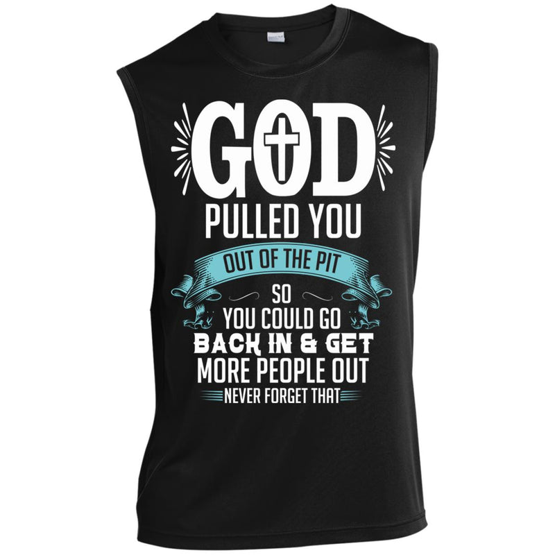 Mens Recovery Tank | Inspiring Sobriety | God Pulled You Out of The Pit