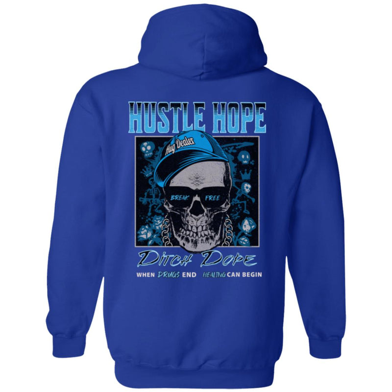 royal blue Recovery Zip Hoodie  | Inspiring Sobriety |  Hustle Hope, Ditch Dope