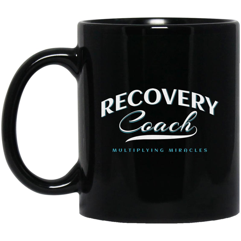 black Recovery Mug | Inspiring Sobriety | Recovery Coach