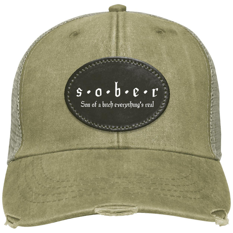 Recovery Distressed Hat | Inspiring Sobriety |  S.O.B.E.R.