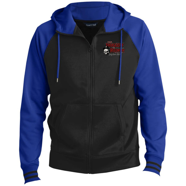 Custom Mens Recovery Sport-Wick® Full-Zip Hooded Jacket | Inspiring Sobriety |  Thuggery To Recovery