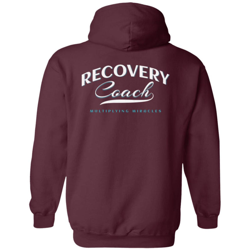 maroon Recovery Zip Hoodie | Inspiring Sobriety |  Recovery Coach