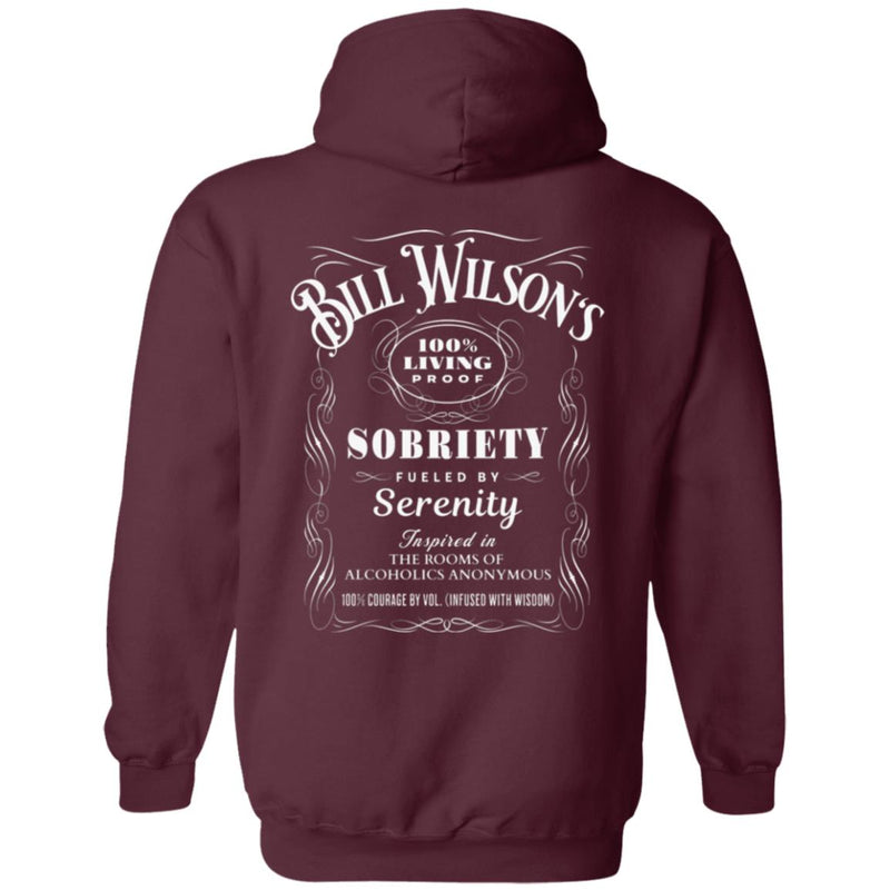 Recovery Zip Hoodie  | Inspiring Sobriety |  Bill Wilson's 100% Living Proof Sobriety