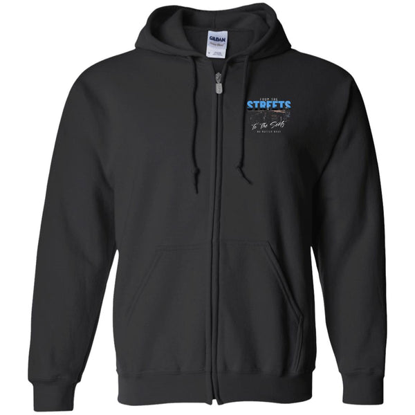 Recovery Zip Hoodie  | Inspiring Sobriety | From The Streets To The Seats (Blue)