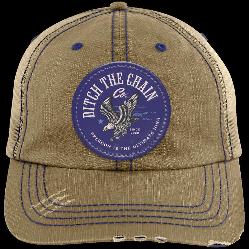 Custom Recovery Distressed Hat | Inspiring Sobriety | Ditch The Chain