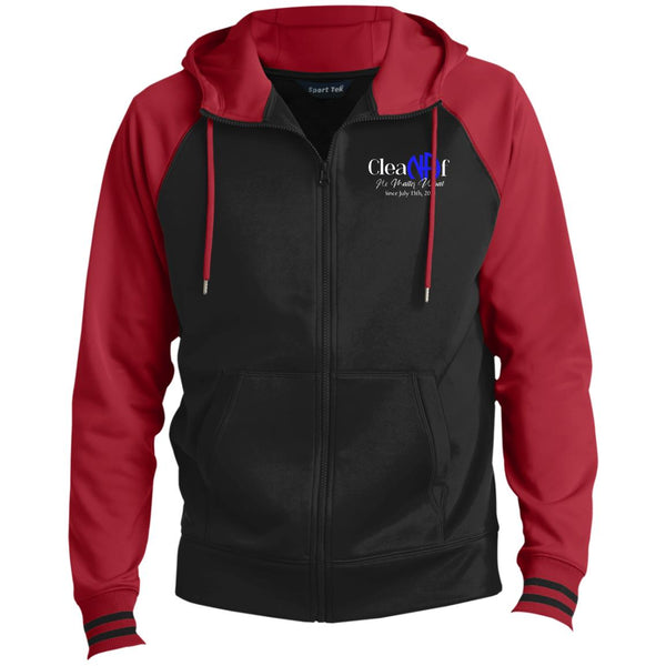 Custom Mens Recovery Sport-Wick® Full-Zip Hooded Jacket | Inspiring Sobriety |  Clean AF No Matter What