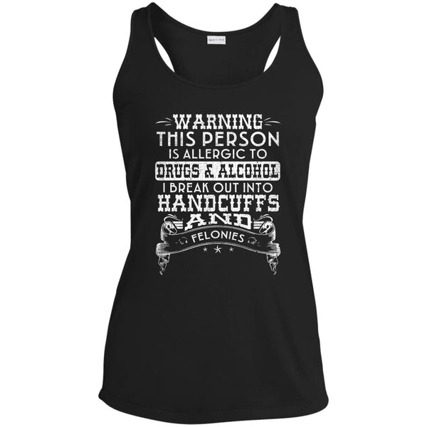Womens Recovery Tank | Inspiring Sobriety |  Handcuffs and Felonies