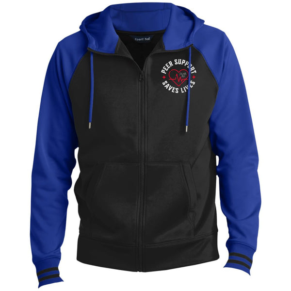 Custom Mens Recovery Sport-Wick® Full-Zip Hooded Jacket | Inspiring Sobriety |  Peer Support Saves Lives
