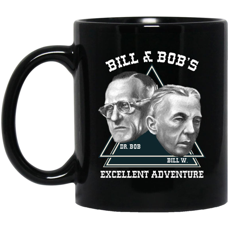 AA NA Coffee Mug | Inspiring Sobriety | Bill & Bob's Excellent Adventure