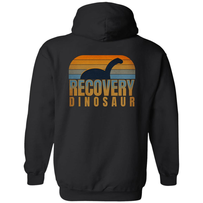 Recovery Zip Hoodie  | Inspiring Sobriety | Recovery Dinosaur