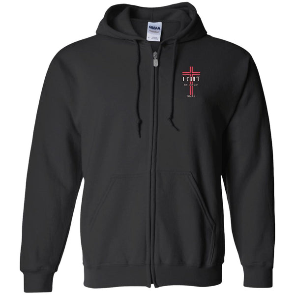 Christian Cross Zip Hoodie | Inspiring Sobriety | I Can't But I Know a Guy - John 8:36