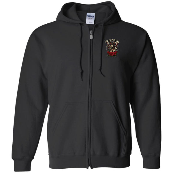 Recovery Zip Hoodie | Inspiring Sobriety |  Recovery - Crushing The Serpent