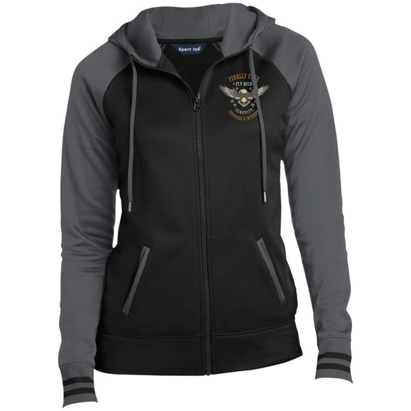 Custom Womens Recovery Sport-Wick® Full-Zip Hooded Jacket | Inspiring Sobriety |  Finally Free
