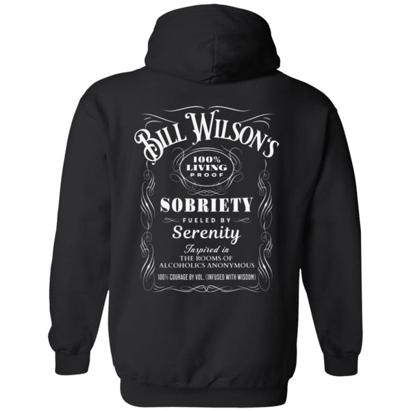 AA Recovery Zip Hoodie  | Inspiring Sobriety |  Bill Wilson's 100% Living Proof Sobriety