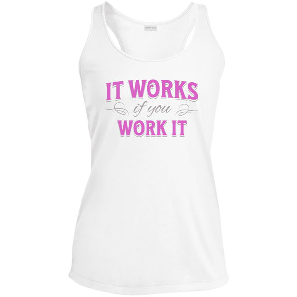 Womens Recovery Tank | Inspiring Sobriety |  It Works If You Work It (Pink)