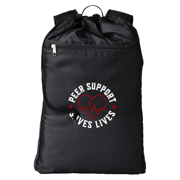 Recovery Cinch Backpack | Inspiring Sobriety | Peer Support Saves Lives