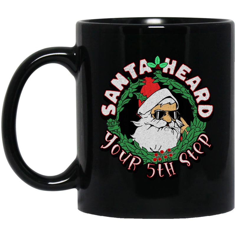 Christmas Recovery Mug | Inspiring Sobriety |  Santa Heard Your 5th Step