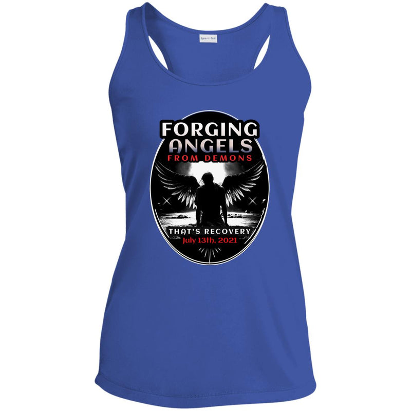 royal blue Custom Womens Recovery Tank | Inspiring Sobriety |  Forging Angels From Demons