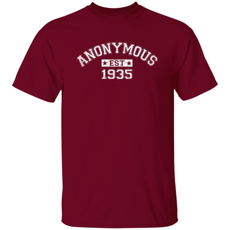Recovery Unisex T-Shirt | Inspiring Sobriety |  Anonymous Est. 1935