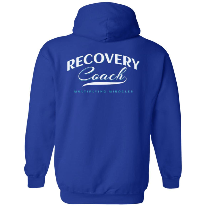 royal blue Recovery Zip Hoodie | Inspiring Sobriety |  Recovery Coach