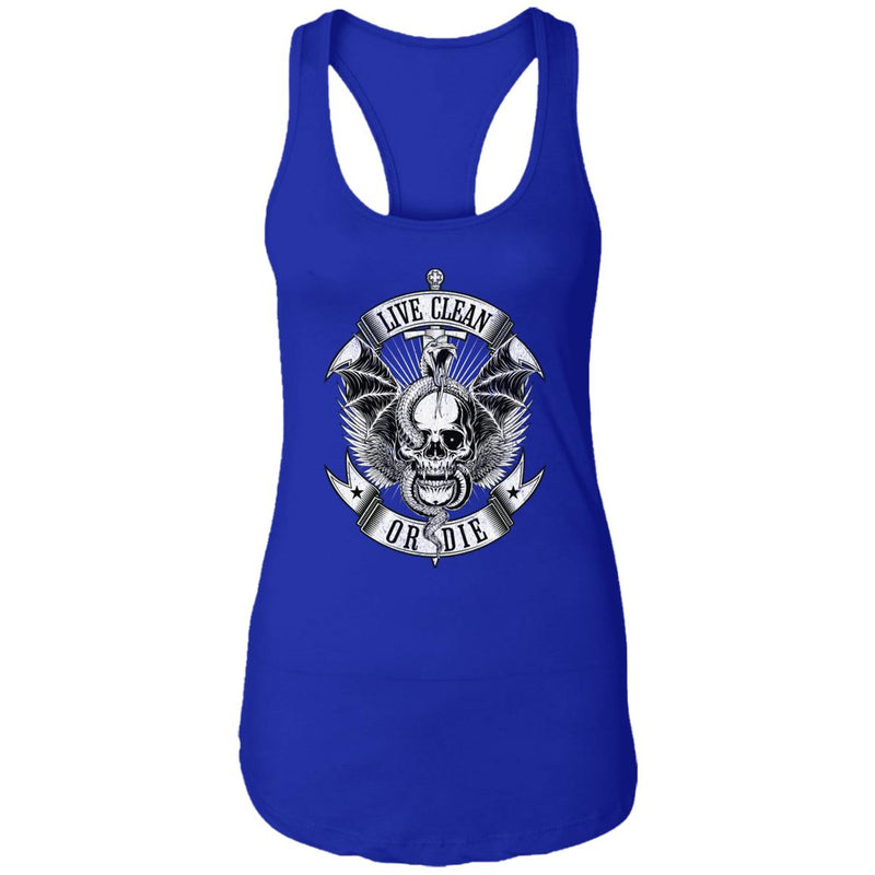 Womens Recovery Tank | Inspiring Sobriety |  Live Clean or Die