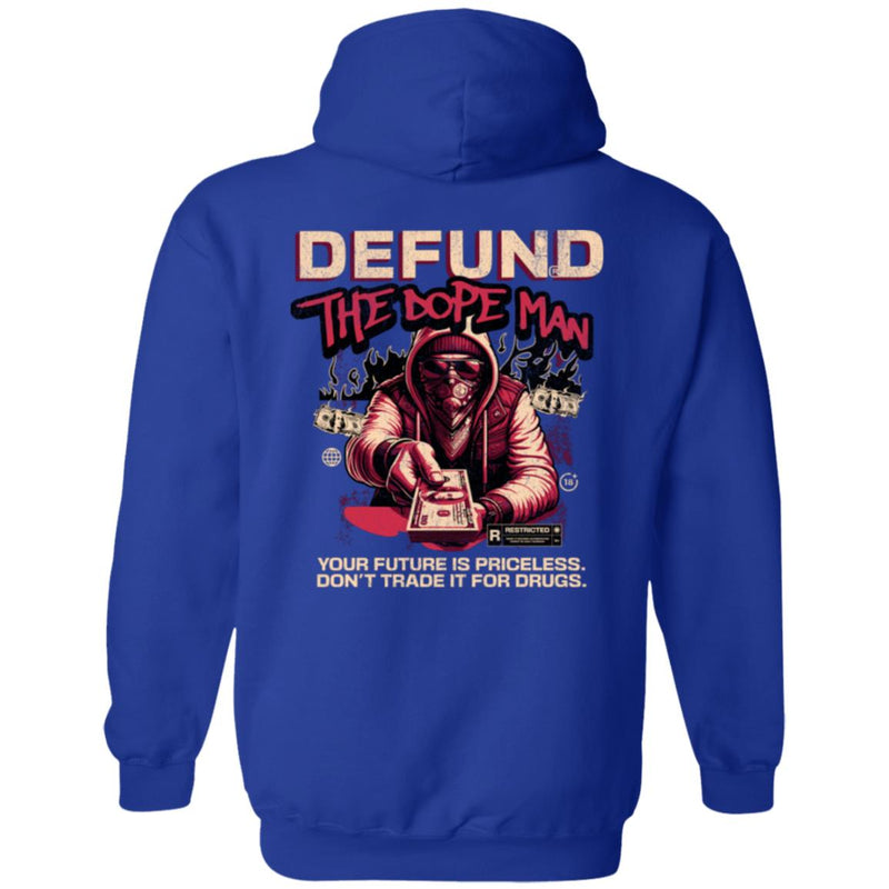 royal blue Recovery Zip Hoodie  | Inspiring Sobriety |  Defund The Dope Man