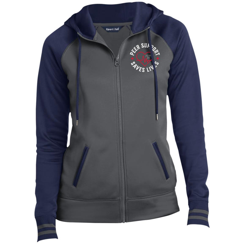 Custom Womens Recovery Sport-Wick® Full-Zip Hooded Jacket | Inspiring Sobriety |  Peer Support Saves Lives