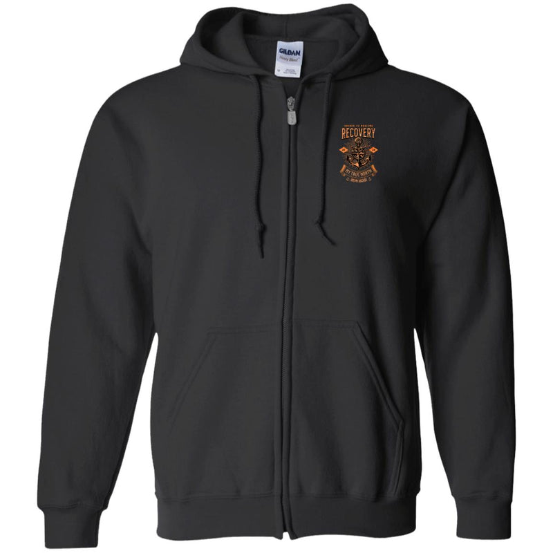 Custom Recovery Zip Hoodie  | Inspiring Sobriety |   Recovery - My True North