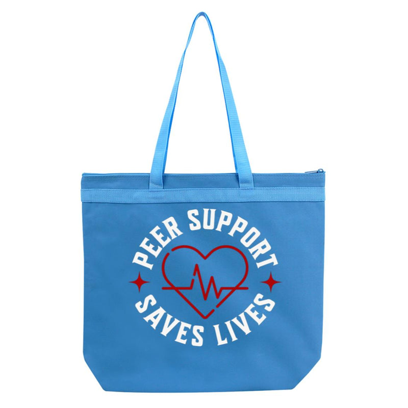 Recovery Tote Bag | Inspiring Sobriety | Peer Support Saves Lives