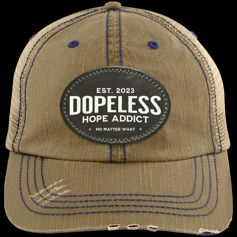 Custom Recovery Distressed Hat | Inspiring Sobriety |  Dopeless Hope Addict