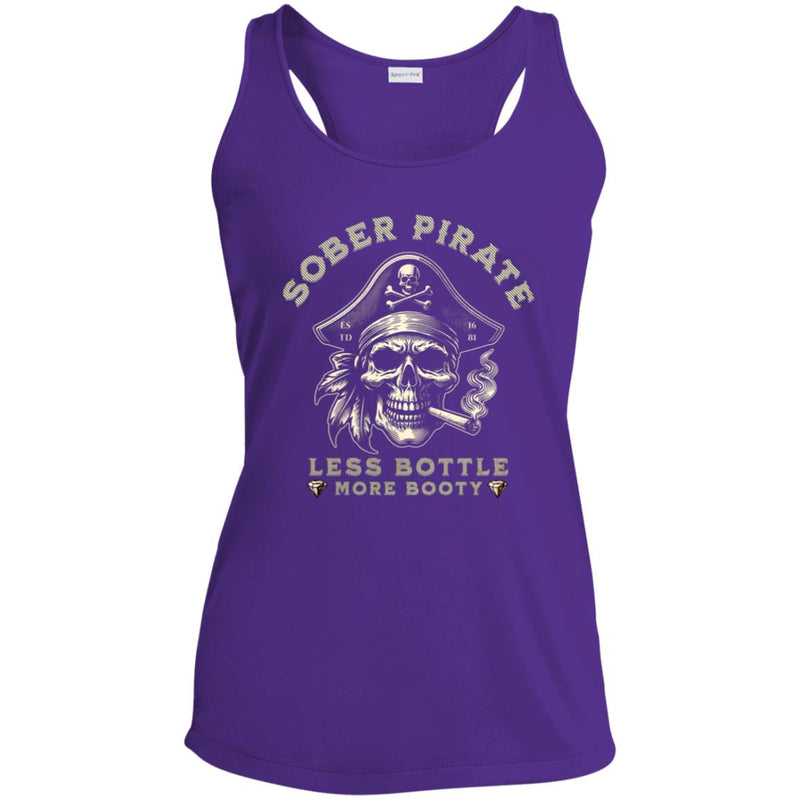 purple Custom Womens Recovery Tank | Inspiring Sobriety |  Sober Pirate - Less Bottle More Booty