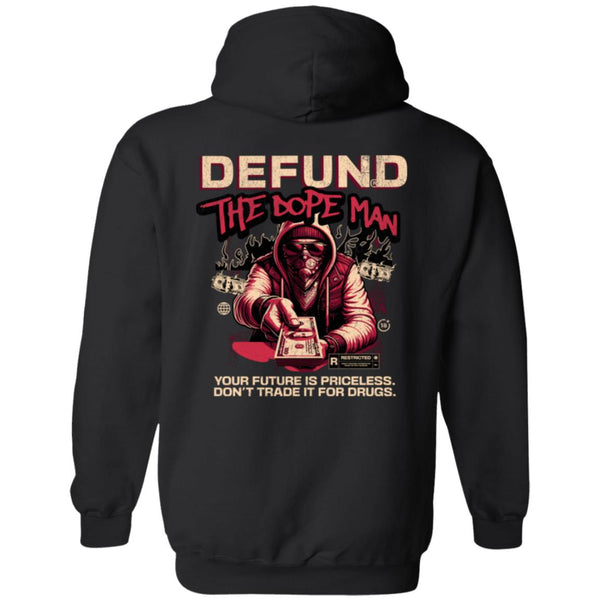 black Recovery Zip Hoodie  | Inspiring Sobriety |  Defund The Dope Man