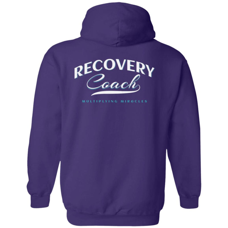 purple Recovery Zip Hoodie | Inspiring Sobriety |  Recovery Coach