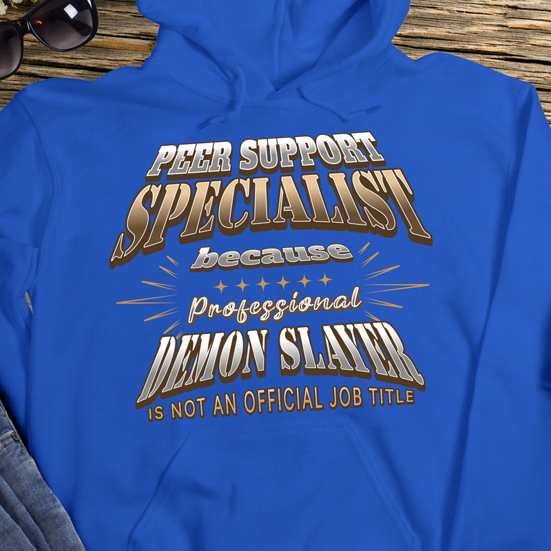 royal blue Recovery Hoodie | Inspiring Sobriety |  Peer Support Specialist (Demon Slayer)