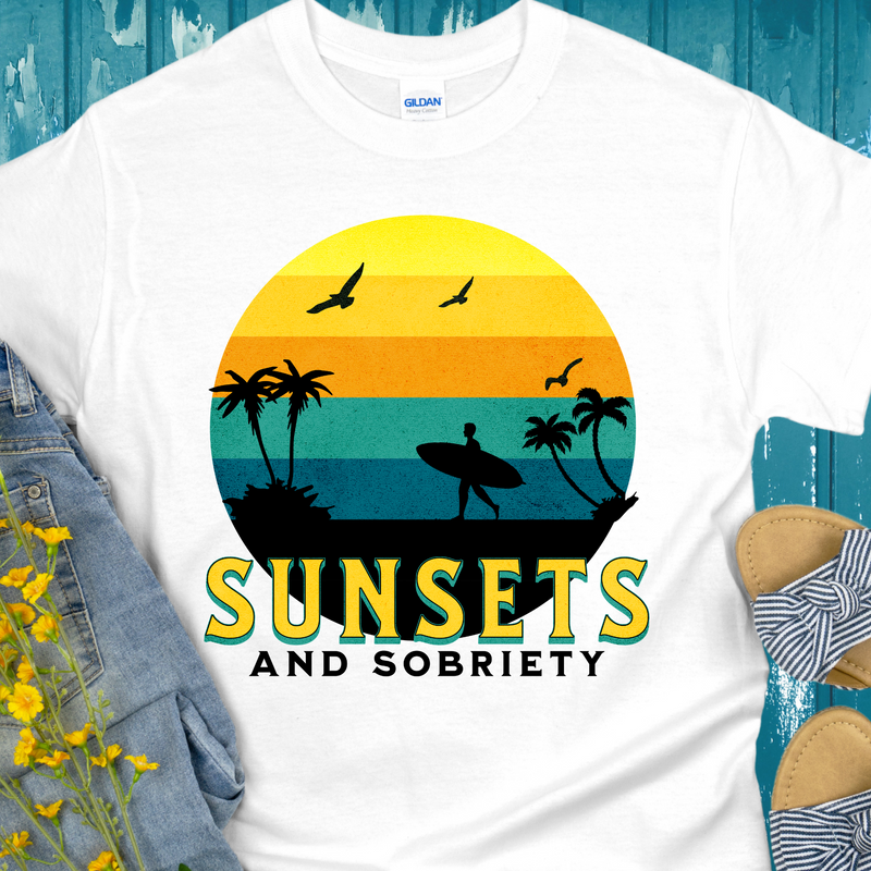 Recovery T-Shirt | Inspiring Sobriety |  Sunsets and Sobriety