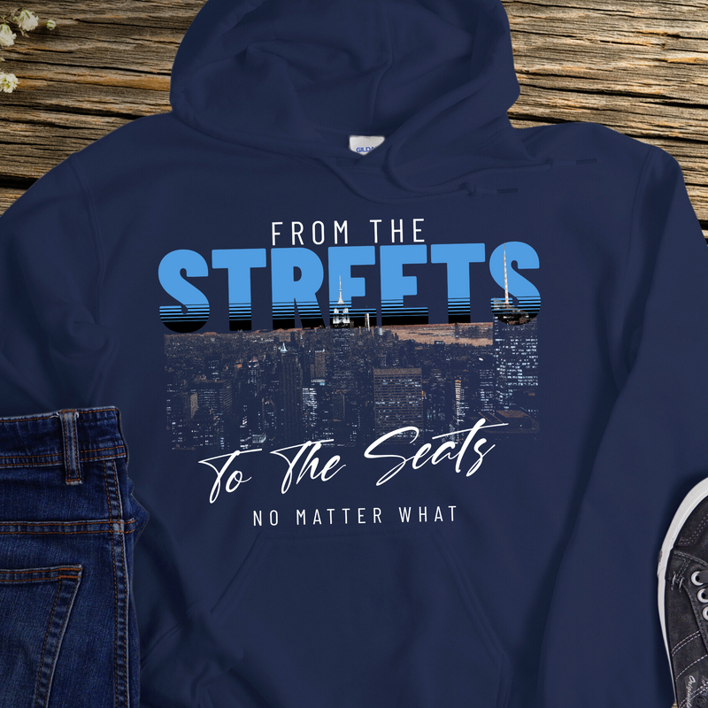 Recovery Hoodie | Inspiring Sobriety |  From The Streets To The Seats (Blue)