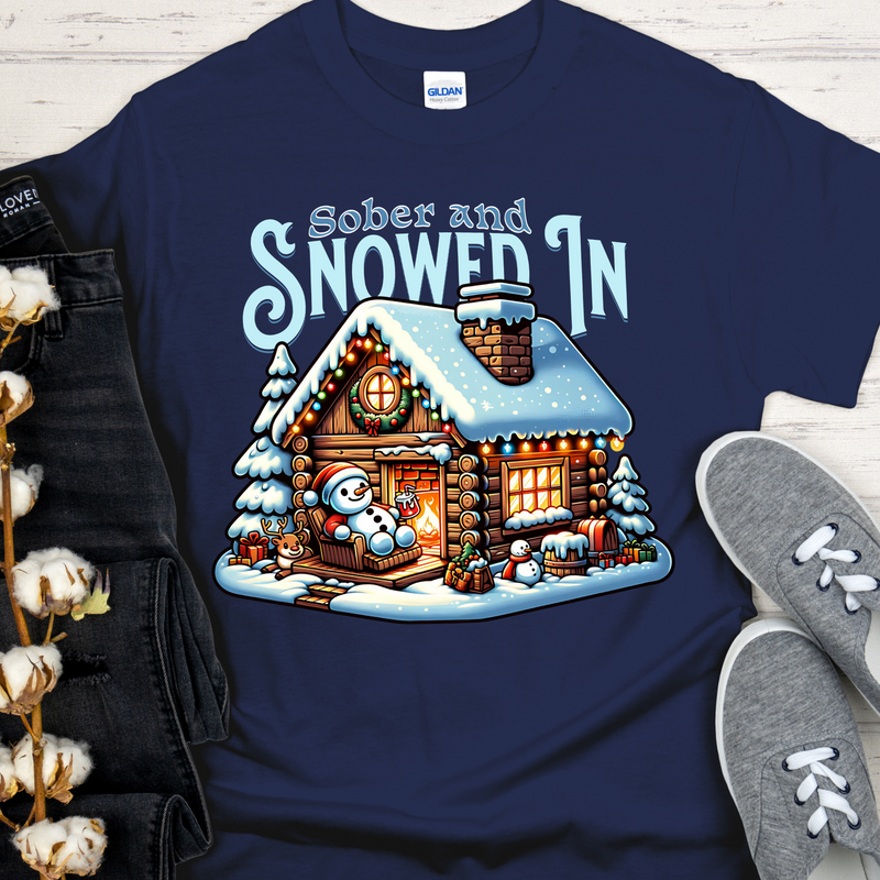 Christmas Recovery T-Shirt | Inspiring Sobriety |   Sober & Snowed In