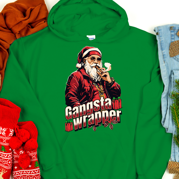 Christmas Recovery Hoodie | Inspiring Sobriety |  Gangsta Wrapper