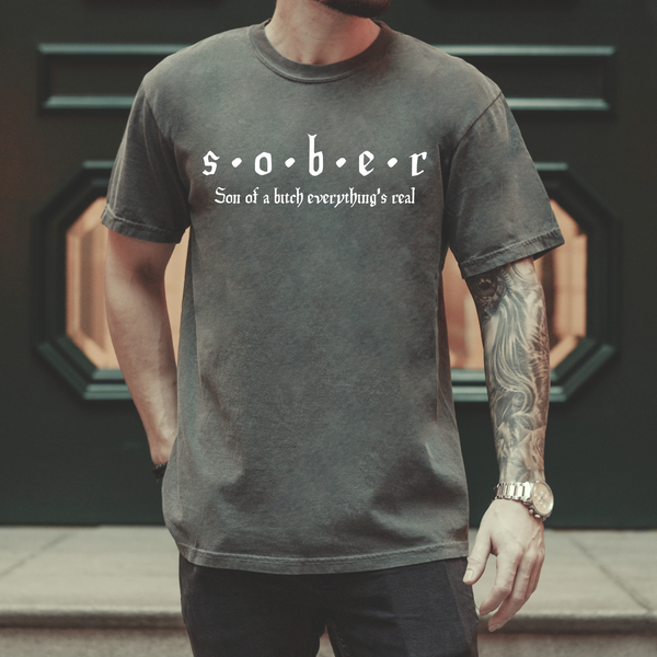 Recovery Comfort Colors T-Shirt | Inspiring Sobriety | S.O.B.E.R.