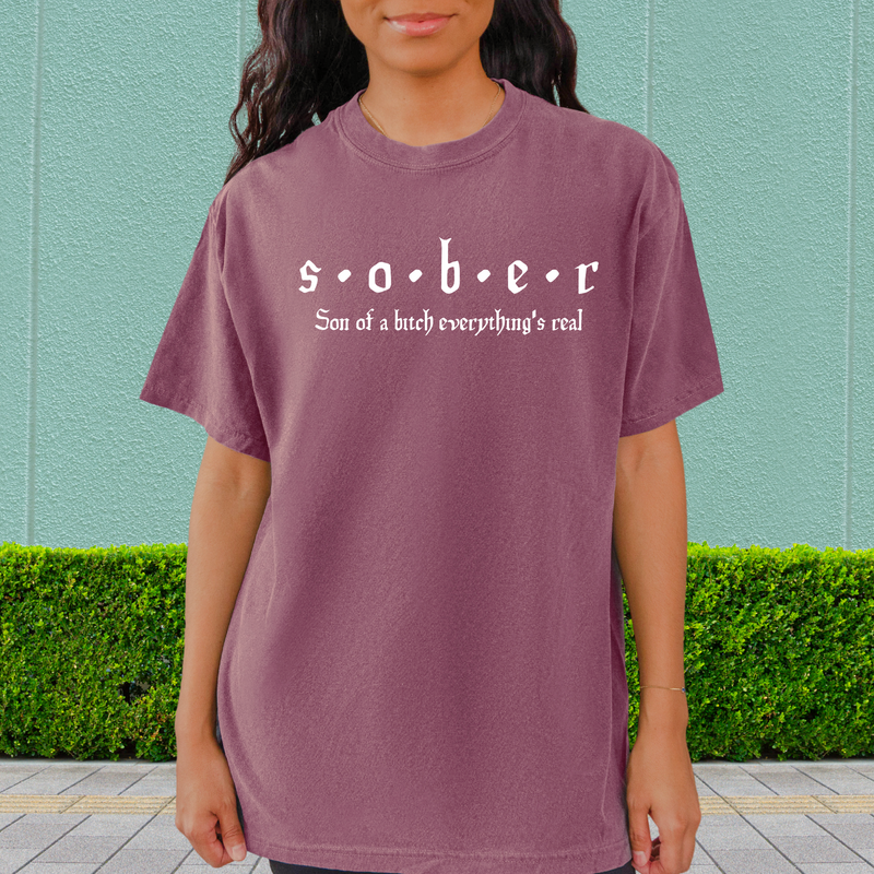 Recovery Comfort Colors T-Shirt | Inspiring Sobriety | S.O.B.E.R.